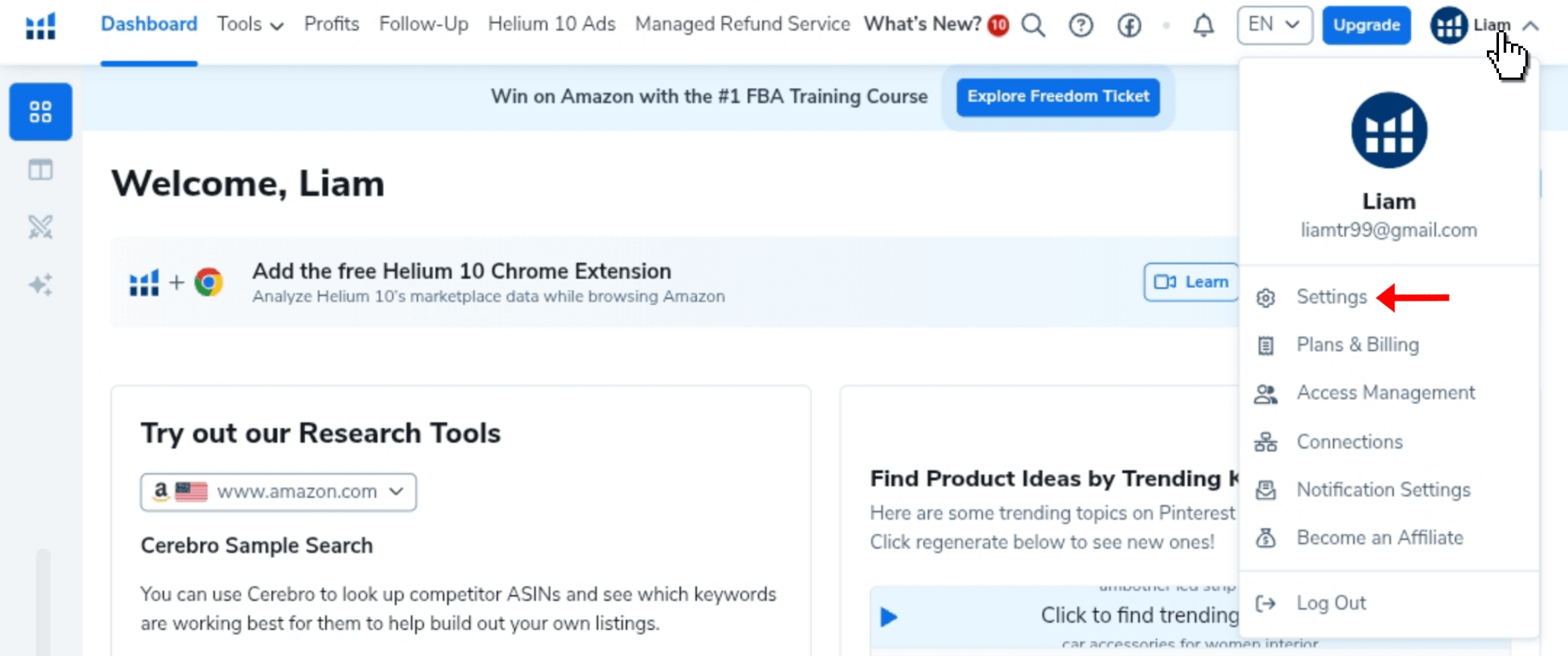 Enabling Two-Factor Authentication (2FA) How to Enable the Two-Factor Authentication (2FA) for Helium 10 Account
