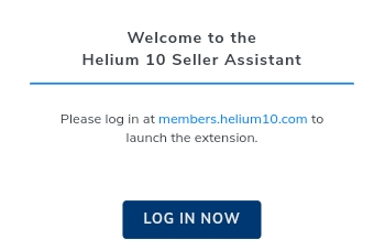 Log in to Helium 10 Chrome extension Activat the Helium 10 Chrome extension